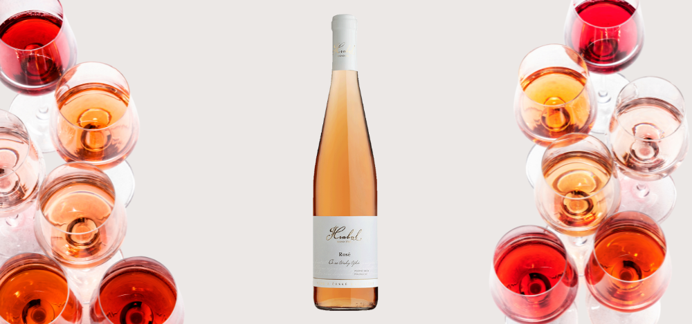 Růžové víno (Rosé) vinařství Hrabal - Viniční trať - Přední hora